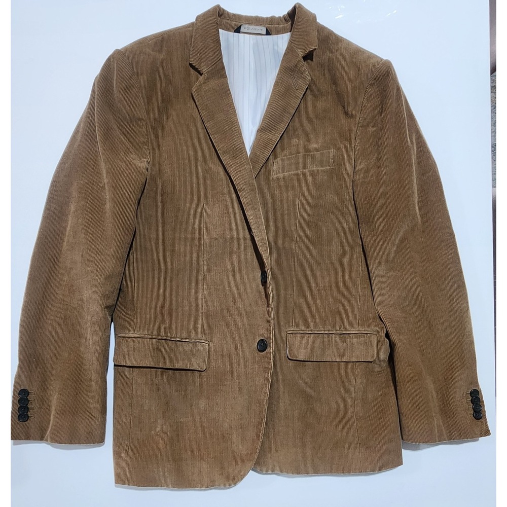Banana Republic Men's Tailored Slim Fit Brown Cord 2 Button Sports Coat Size 42